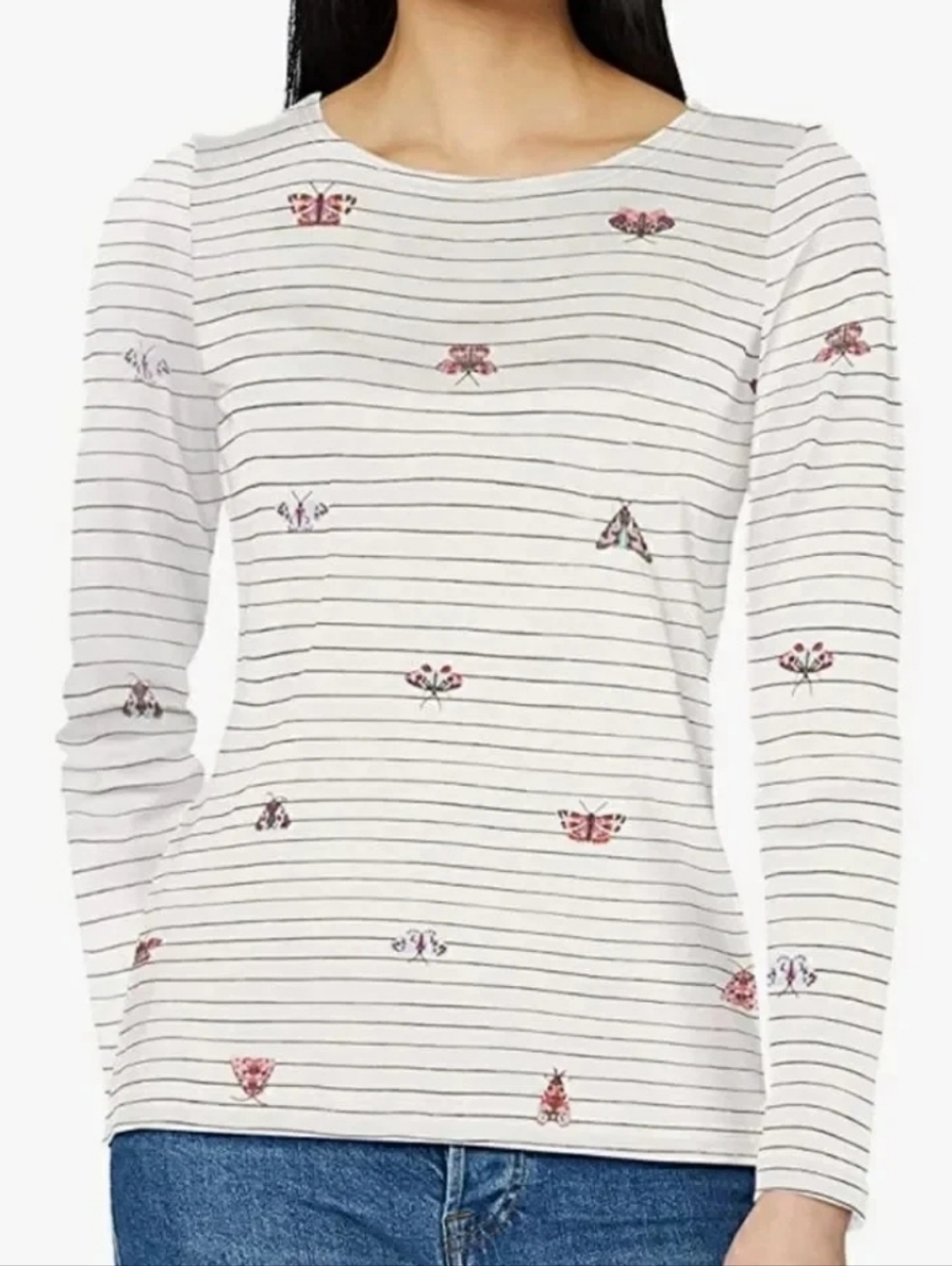 Joules Harbour Long Sleeve Top Moth Butterfly